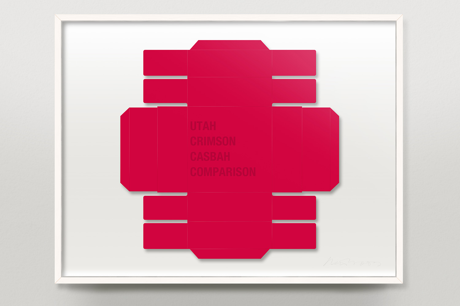 UTAH CRIMSON ©2025
Paper Sculpture & Text
White Box Frame / 50cm x 65cm