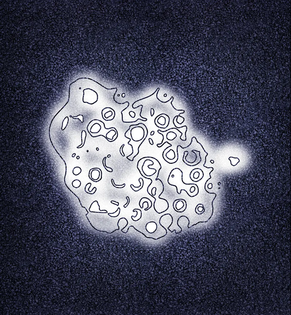 <b>DEAD ENDS #1</b> ©2010 Mixed media on canvas / 100cm x 110cm x 5cm