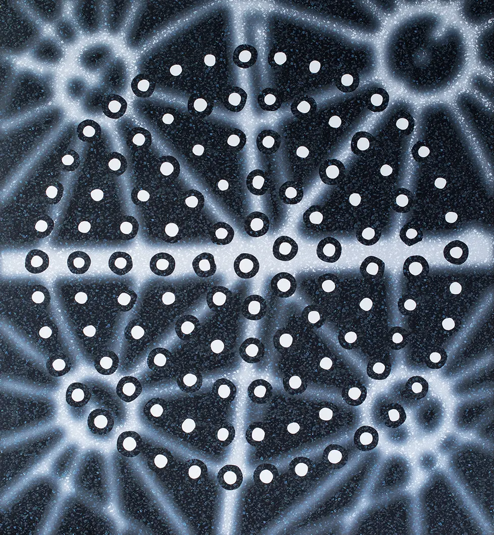 <b>DOTS</b> ©2010  Mixed media on canvas / 100cm x 110cm x 5cm